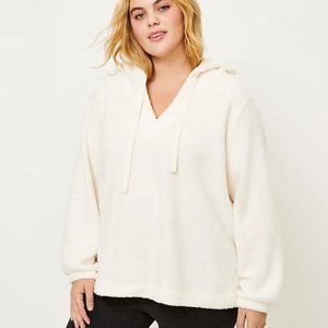 LOFT Plus Sherpa Hoodie, Size 16/18